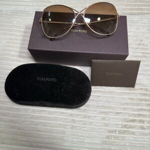 Tom Ford Women's Gold and Brown Sunglasses